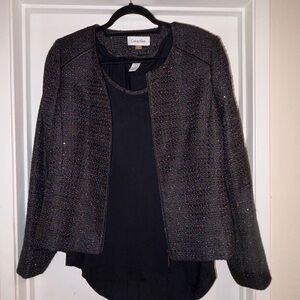 Calvin Klein Black Sparkly Blazer